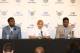 CHARLOTTE, NC - JUNE 27: Charlotte Hornets GM Rich Cho announce their new draft picks of Noah Vonleh and P.J. Hairston to the media at Time Warner Cable Arena on June 27, 2014 in Charlotte, North Carolina. NOTE TO USER: User expressly acknowledges and a