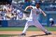 LOS ANGELES, CA - JUNE 29: Clayton Kershaw #22 of the Los Angeles Dodgers pitches against the St Louis Cardinals at Dodger Stadium on June 29, 2014 in Los Angeles, California. (Photo by Lisa Blumenfeld/Getty Images)