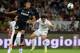 MILAN, ITALY - SEPTEMBER 26: Saphir Taider of FC Inter Milan #21 and Giuseppe Rossi of ACF Fiorentina compete for the ball during the Serie A match between FC Internazionale Milano and ACF Fiorentina at Giuseppe Meazza Stadium on September 26, 2013 in Mi