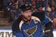 ST. LOUIS, MO - APRIL 25: David Backes #42 of the St. Louis Blues skates against the Chicago Blackhawks in Game Five of the First Round of the 2014 Stanley Cup Playoffs at the Scottrade Center on April 25, 2014 in St. Louis, Missouri. (Photo by Mark Buckn