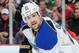 CHICAGO, IL - APRIL 23: Patrik Berglund #21 of the St. Louis Blues watches for the puck in Game Four of the First Round of the 2014 Stanley Cup Playoffs against the Chicago Blackhawks at the United Center on April 23, 2014 in Chicago, Illinois. (Photo by