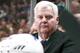 VANCOUVER, BC - FEBRUARY 26: Head coach Ken Hitchcock of the St. Louis Blues looks on from the bench during their NHL game against the Vancouver Canucks at Rogers Arena February 26, 2014 in Vancouver, British Columbia, Canada. Vancouver won 1-0. (Phot