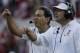 Alabama head coach Nick Saban (left) and DC Kirby Smart