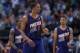 Apr 12, 2014; Dallas, TX, USA; Phoenix Suns forward Channing Frye (8) during the game against the Dallas Mavericks at the American Airlines Center. The Mavericks defeated the Suns 101-98. Mandatory Credit: Jerome Miron-USA TODAY Sports
