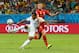 SALVADOR, BRAZIL - JULY 01: Julian Green of the United States scores his team's first goal in extra time against Toby Alderweireld of Belgium during the 2014 FIFA World Cup Brazil Round of 16 match between Belgium and the United States at Arena Fonte Nova