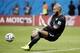 Jul 1, 2014; Salvador, Bahia, BRAZIL; United States goalkeeper Tim Howard (1) makes a save against Belgium during the second half of their round of sixteen match in the 2014 World Cup at Arena Fonte Nova. Mandatory Credit: Winslow Townson-USA TODAY Sports