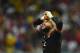 SALVADOR, BRAZIL - JULY 01: Tim Howard of the United States reacts during the 2014 FIFA World Cup Brazil Round of 16 match between Belgium and the United States at Arena Fonte Nova on July 1, 2014 in Salvador, Brazil. (Photo by Jamie McDonald/Getty Image