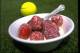 1 JUN 1994: STRAWBERRIES AND CREAM ON THE GRASS OF CENTER COURT AT THE ALL-ENGLAND CLUB HOME OF THE WIMBLEDON CHAMPIONSHIPS.