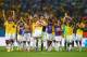 RIO DE JANEIRO, BRAZIL - JUNE 28: James Rodriguez of Colombia is picked up by goalkeeper David Ospina in celebration after defeating Uruguay 2-0 during the 2014 FIFA World Cup Brazil round of 16 match between Colombia and Uruguay at Maracana on June 28, 2