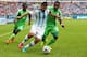 PORTO ALEGRE, BRAZIL - JUNE 25: Sergio Aguero of Argentina controls the ball against Ogenyi Onazi of Nigeria during the 2014 FIFA World Cup Brazil Group F match between Nigeria and Argentina at Estadio Beira-Rio on June 25, 2014 in Porto Alegre, Brazil.