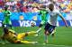 BRASILIA, BRAZIL - JUNE 30: Karim Benzema of France shoots against Vincent Enyeama of Nigeria during the 2014 FIFA World Cup Brazil Round of 16 match between France and Nigeria at Estadio Nacional on June 30, 2014 in Brasilia, Brazil. (Photo by Paul Gilh