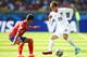 BELO HORIZONTE, BRAZIL - JUNE 24: Adam Lallana of England controls the ball against Oscar Duarte of Costa Rica during the 2014 FIFA World Cup Brazil Group D match between Costa Rica and England at Estadio Mineirao on June 24, 2014 in Belo Horizonte, Braz