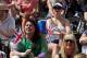 LONDON, ENGLAND - JULY 02: Fans on Murray mound as they watch the Andy Murray against Grigor Dimitrov match on day nine the Wimbledon Lawn Tennis Championships at the All England Lawn Tennis and Croquet Club at Wimbledon on July 2, 2014 in London, Engla