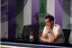 LONDON, ENGLAND - JULY 02: Andy Murray of Great Britain speaks during a press conference after losing his Gentlemen's Singles quarter-final match against Grigor Dimitrov of Bulgaria on day nine of the Wimbledon Lawn Tennis Championships at the All Englan
