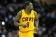 Mar 30, 2014; Cleveland, OH, USA; Cleveland Cavaliers forward Luol Deng (9) runs during a game against the Indiana Pacers at Quicken Loans Arena. Cleveland won 90-76. Mandatory Credit: David Richard-USA TODAY Sports