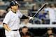 NEW YORK, NY - SEPTEMBER 20: Alex Rodriguez #13 of the New York Yankees watches his hit fly out of the park and turn into a grand slam in the seventh inning against the San Francisco Giants during interleague play on September 20, 2013 at Yankee Stadium