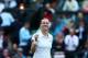 LONDON, ENGLAND - JULY 01: Petra Kvitova of Czech Republic celebrates winning her Ladies' Singles quarter-final match against Barbora Zahlavova Strycova of Czech Republic on day eight of the Wimbledon Lawn Tennis Championships at the All England Lawn Ten