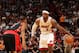 MIAMI, FL - JANUARY 23: LeBron James #6 of the Miami Heat controls the ball against Kyle Lowry #3 of the Toronto Raptors on January 23, 2013 at American Airlines Arena in Miami, Florida. NOTE TO USER: User expressly acknowledges and agrees that, by downlo