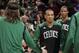 CLEVELAND, OH - APRIL 12: Avery Bradley #0 of the Boston Celtics enters the court before the game against the Cleveland Cavaliers at The Quicken Loans Arena on April 12, 2014 in Cleveland, Ohio. NOTE TO USER: User expressly acknowledges and agrees that, b