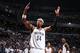BROOKLYN, NY - MAY 12: Paul Pierce #34 of the Brooklyn Nets celebrates in Game Four of the Eastern Conference Semifinals against the Miami Heat during the 2014 NBA Playoffs on May 12, 2014 at Barclays Center in Brooklyn. NOTE TO USER: User expressly ackno