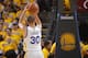 OAKLAND, CA - MAY 1: Stephen Curry #30 of the Golden State Warriors attempts a free throw shot against the Los Angeles Clippers in Game Six of the Western Conference Quarterfinals during the 2014 NBA Playoffs at Oracle Arena on May 1, 2014 in Oakland, Cal