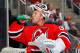 NEWARK, NJ - APRIL 13: Winning goaltender Martin Brodeur #30 of the New Jersey Devils takes a drink during third period against the Boston Bruins at the Prudential Center on April 13, 2014 in Newark, New Jersey. (Photo by Andy Marlin/NHLI via Getty Images