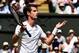 LONDON, ENGLAND - JULY 02: Andy Murray of Great Britain gestures during his Gentlemen's Singles quarter-final match against Grigor Dimitrov of Bulgaria on day nine of the Wimbledon Lawn Tennis Championships at the All England Lawn Tennis and Croquet Club