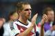 PORTO ALEGRE, BRAZIL - JUNE 30: Philipp Lahm of Germany acknowledges the crowd after defeating Algeria 2-1 during the 2014 FIFA World Cup Brazil Round of 16 match between Germany and Algeria at Estadio Beira-Rio on June 30, 2014 in Porto Alegre, Brazil.