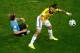 RIO DE JANEIRO, BRAZIL - JUNE 28: Diego Forlan of Uruguay and Mario Yepes of Colombia compete for the ball during the 2014 FIFA World Cup Brazil round of 16 match between Colombia and Uruguay at Maracana on June 28, 2014 in Rio de Janeiro, Brazil. (Phot