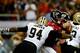 ATLANTA, GA - NOVEMBER 21: Defensive end Cameron Jordan #94 of the New Orleans Saints sacks quarterback Matt Ryan #2 of the Atlanta Falcons during a game at the Georgia Dome on November 21, 2013 in Atlanta, Georgia. (Photo by Kevin C. Cox/Getty Images)