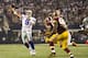 ARLINGTON, TX - OCTOBER 13: Tony Romo #9 of the Dallas Cowboys throws a pass under pressure against the Washington Redskins at AT&T Stadium on October 13, 2013 in Arlington, Texas. The Cowboys defeated the Redskins 31-16. (Photo by Wesley Hitt/Getty Im