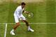 LONDON, ENGLAND - JULY 02: Milos Raonic of Canada during his Gentlemen's Singles quarter-final match against Nick Kyrgios of Australia on day nine of the Wimbledon Lawn Tennis Championships at the All England Lawn Tennis and Croquet Club at Wimbledon on