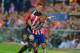 MADRID, SPAIN - APRIL 22: Fernando Torres of Chelsea and Miranda of Club Atletico de Madrid battle for the ball during the UEFA Champions League Semi Final first leg match between Club Atletico de Madrid and Chelsea at Vicente Calderon Stadium on April 2