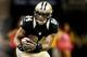 Oct 27, 2013; New Orleans, LA, USA; New Orleans Saints wide receiver Kenny Stills (84) against the Buffalo Bills during the second half of a game at Mercedes-Benz Superdome. The Saints defeated the Bills 35-17. Mandatory Credit: Derick E. Hingle-USA TODA