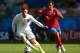 BELO HORIZONTE, BRAZIL - JUNE 24: Ross Barkley of England controls the ball against Celso Borges of Costa Rica during the 2014 FIFA World Cup Brazil Group D match between Costa Rica and England at Estadio Mineirao on June 24, 2014 in Belo Horizonte, Brazi