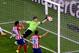LISBON, PORTUGAL - MAY 24: Iker Casillas of Real Madrid fails to stop the ball headed in by Diego Godin of Club Atletico de Madrid (not pictured) for the first goal during the UEFA Champions League Final between Real Madrid and Atletico de Madrid at Esta