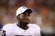 Aug. 17, 2012; Glendale, AZ, USA; Oakland Raiders linebacker (55) Rolando McClain against the Arizona Cardinals during a preseason game at University of Phoenix Stadium. The Cardinals defeated the Raiders 31-27. Mandatory Credit: Mark J. Rebilas-USA TODAY