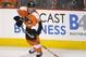 Apr 13, 2014; Philadelphia, PA, USA; Philadelphia Flyers center Vincent Lecavalier (40) shoots the puck against the Carolina Hurricanes during the third period at Wells Fargo Center. The Hurricanes won 6-5 in a shootout. Mandatory Credit: Eric Hartline-US