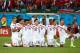 SALVADOR, BRAZIL - JULY 05: (L-R) Bryan Ruiz, Marco Urena, Johnny Acosta, Michael Umana, Jose Miguel Cubero, Dave Myrie, Junior Diaz, Celso Borges and Giancarlo Gonzalez of Costa Rica look on in a penalty shootout during the 2014 FIFA World Cup Brazil Qua