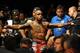 Jul 5, 2014; Las Vegas, NV, USA; Marcus Brimage gets ready for a bantamweight fight at Mandalay Bay Events Center. Mandatory Credit: Stephen R. Sylvanie-USA TODAY Sports