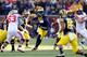 ANN ARBOR, MI - NOVEMBER 30: Quarterback Devin Gardner #98 of the Michigan Wolverines looks to pass against the Ohio State Buckeyes during a game at Michigan Stadium on November 30, 2013 in Ann Arbor, Michigan. (Photo by Gregory Shamus/Getty Images)