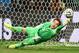 SALVADOR, BRAZIL - JULY 05: Tim Krul of the Netherlands saves a penalty kick by Michael Umana of Costa Rica (not pictured) to win in a shootout during the 2014 FIFA World Cup Brazil Quarter Final match between the Netherlands and Costa Rica at Arena Fonte