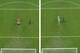 Tactical Camera angle of PKs for Van Persie (left) and Ruiz (right).