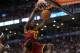 Feb 21, 2014; Toronto, Ontario, CAN; Cleveland Cavaliers forward Anthony Bennett (15) dunks the ball against the Toronto Raptors at Air Canada Centre. Mandatory Credit: Tom Szczerbowski-USA TODAY Sports