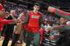 SACRAMENTO, CA - MARCH 23: Ersan Ilyasova #7 of the Milwaukee Bucks gets introduced into the starting lineup against the Sacramento Kings on March 23, 2014 at Sleep Train Arena in Sacramento, California. NOTE TO USER: User expressly acknowledges and agree