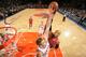 One of the things Cole Aldrich does well is block shots.