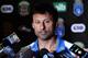 BRISBANE, AUSTRALIA - JULY 07: NSW Blues State of Origin coach Laurie Daley speaks to the media during a press conference at the Sofitel Hotel on July 7, 2014 in Brisbane, Australia. (Photo by Bradley Kanaris/Getty Images)