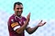 SYDNEY, AUSTRALIA - JUNE 17: Captain Cameron Smith claps his hands during a Queensland Maroons State of Origin training session at ANZ Stadium on June 17, 2014 in Sydney, Australia. (Photo by Renee McKay/Getty Images)