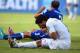 NATAL, BRAZIL - JUNE 24: Luis Suarez of Uruguay and Giorgio Chiellini of Italy react after a clash during the 2014 FIFA World Cup Brazil Group D match between Italy and Uruguay at Estadio das Dunas on June 24, 2014 in Natal, Brazil. (Photo by Matthias H