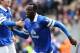 HULL, ENGLAND - MAY 11: Romelu Lukaku (R) of Everton celebrates his goal with Aidan McGeady of Everton during the Barclays Premier League match between Hull City and Everton at KC Stadium on May 11, 2014 in Hull, England. (Photo by Jan Kruger/Getty Imag